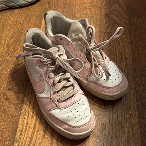 Youth Pink and White Sneakers